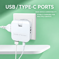 Adaptateur mural rotatif EU 4,8 mm, convertisseur de prise, chargeur, séparateur de courant 1 vers 3, indice de protection IP67, courant 16A