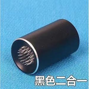 Recortador de puntas de taco de billar 2 en 1 de acero inoxidable negro, resistente a la corrosión, para accesorios de billar - Product Image 1