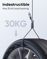 Kabel PD USB-C Cerdas Cepat 10 kaki, pengisi daya kepang nilon 60W 3 kaki 6 kaki 10 kaki, perangkat Android kompatibel dengan tegangan 3A 5V 5A