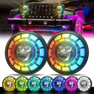 Phare étoile populaire 7 pouces Led phare rond jour fabricant avec démon ange yeux Rgb App contrôle phare <span class=keywords><strong>pour</strong></span> Jeep Jk - Product Image 1