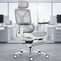 Chaise de bureau de direction de luxe avec design pivotant, mobilier ergonomique moderne en maille et tissu, chaise de bureau de luxe avec fonction massage