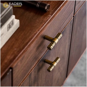 Çinko Modern Basit Lüks Bronz Vintage Dolap Kapısı ve Çekmece Kolları Mutfak Yatak Odası Şifonyer Otel Depo Dış Mekan için - Product Image 3