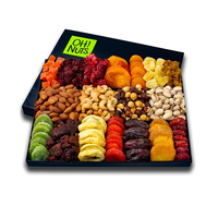 Boîte d'emballage cadeau en papier kraft écologique personnalisée, imprimée, jetable, pour fruits secs, noyaux et noix, vente en gros à prix réduit