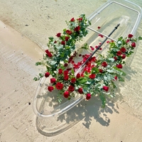 Kayak transparent haute résistance en PC pour 2 personnes, canoë cristallin transparent, bateau de tourisme panoramique pour divertissements aquatiques