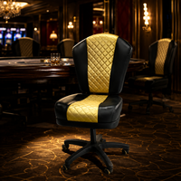 Chaise de casino de haute qualité SUCCESSOR Factory pour mobilier de casino en plastique, base en plastique, revêtement en cuir coloré, chaise de machine à sous