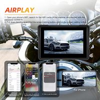7 pouces 4G/GPS Tracker/TPMS/fil contrôle WIFI Android 10 sans fil moto Carplay moniteur Android Auto Bluetooth commande vocale