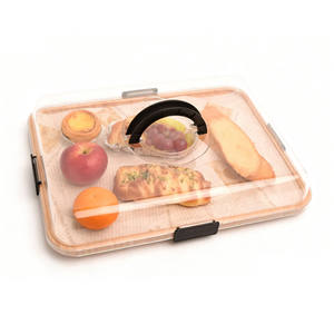 Plateau à <span class=keywords><strong>fromage</strong></span> avec couvercle, planche à découper portable pour la cuisine, plateau <span class=keywords><strong>de</strong></span> pique-nique, plateau rectangulaire pour charcuterie, <span class=keywords><strong>assiette</strong></span> à dîner - Product Image 1