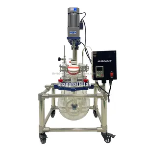 Lab Stirrer spherical single Layer Glass Reactor with electrical heating and N2 nitrogen