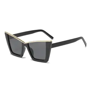 2023 Модные новейшие солнцезащитные очки с большой оправой «кошачий глаз», индивидуальная полная оправа, ретро солнцезащитные очки большого размера, солнцезащитные очки большого размера, Uv400