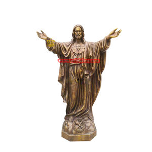 Cristo Iglesia Catedral Viernes Santo Metal Arte Escultura Bronce Jesús fue crucificado Estatua Elegante Catedral Artesanía <span class=keywords><strong>de</strong></span> metal - Product Image 6