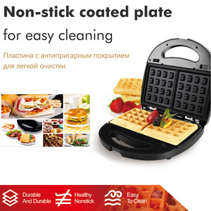 EO-902 Prix bas <span class=keywords><strong>Presse</strong></span> à gaufres grillées en fonte électrique antiadhésive pour petit-déjeuner sandwichs - Product Image 3