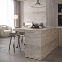 Newstar Dalle de travertin en marbre Réception personnalisée Comptoir de cuisine Carrelage de sol Barre de travertin