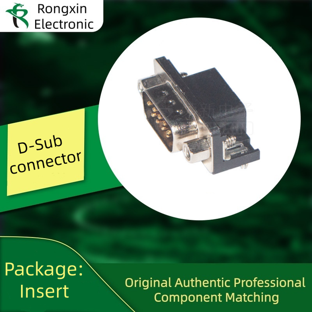 DB9 Male D-Sub Connector 9-Pin Through-Hole PCB Mount Serial Port for Industrial Communication Devices