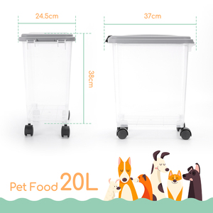 Nobleza 20L contenitore per alimenti per animali domestici con coperchio e ruote portaoggetti comodo per alimenti per animali domestici - Product Image 5