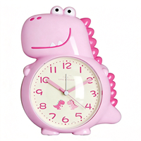 Dinosaurier-förmiger Tisch-Wecker, mit Wechselbarer Melodie & Simulierter Klingel, Schlummerfunktion & Nachtlicht, Niedlich und Vielseitig für Kinder