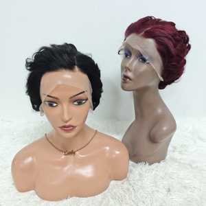 14.8$ Promotion Chioma Hair <b>Wigs</b> Pixie Short Cut <b>Wigs</b> 13x4 Lace Full Frontal 100% Human Hair <b>Wigs</b> Wholesale For Black Woman 120g - Product Image 5