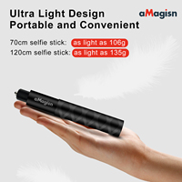 AMagisn Perche à selfie universelle invisible pour Insta360/DJI/GoPro Accessoire pour perche à selfie portable