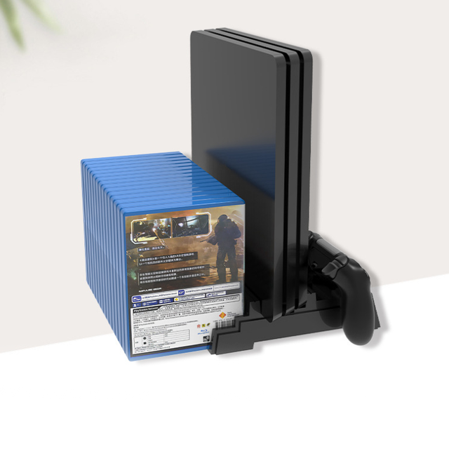 For PS4 Slim/PRO Vertical Stand Cooling Fan Cooler Dual Controller Charger Charging Dock Station for PS4 Accessories