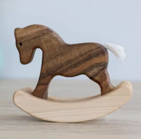 Cheval à bascule en bois, jouets Montessori, jouet sensoriel Wardorf