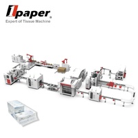 GOODPAPER Machine de pliage automatique de mouchoirs en papier et de papier interplié, ligne de production de paquets souples haute vitesse avec boîte de vitesses et roulement