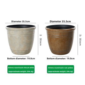 Maceta Sinkmore Reforzada, Resistente a la Corrosión, Pintada con Pintura en Aerosol, para Sala de Estar, Balcón, <span class=keywords><strong>Planta</strong></span> Grande de Interior, Estilo Nórdico - Product Image 5
