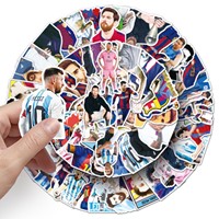 Lot de 101 autocollants graffiti personnalisés sur le thème de la Coupe d'Europe, décoration sportive pour stars du football, pour bouteilles de boissons et téléphones