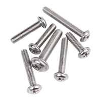 Vis à bride à tête cylindrique cruciforme Phillips en acier inoxydable 304 316 DIN967 avec rondelle collerette M1.4 M2 M2.5 M3 M3.5 M4 M5 M6 M8