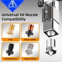 Haut débit Mellow HeatCore 4 UHF Lite alpes Hotend sonde de buse de nivellement intelligente pour Voron Blv Vzbot Hevort bricolage imprimante 3D