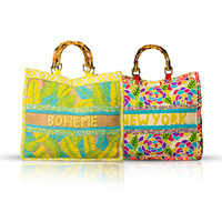 Sac fourre-tout en forêt tendance tendance Sac fait main pour femme Sacs à main plage d'été Sac de style bohème unique Vente en gros