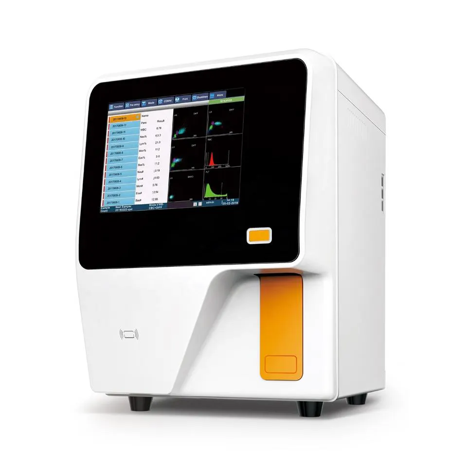 Analisador de hematologia cbc totalmente automático, 5 peças analisador veterinário de hematologia