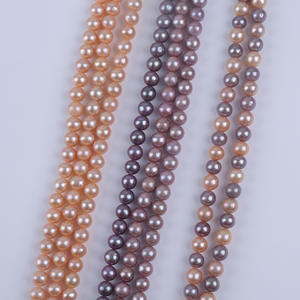 Perlas Sueltas de Agua Dulce Naturales de Color Rosa Morado de 9-11 mm, Directamente de Fábrica, para DIY, Cuentas Redondas Semiterminadas para Collar - Product Image 1