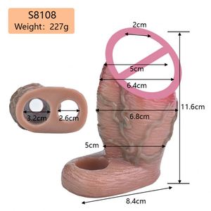Manchon pénien réaliste en silicone souple SXXY avec design ouvert, sensation de peau du gland, extenseur de pénis pour hommes, pour retarder l'éjaculation - Product Image 5