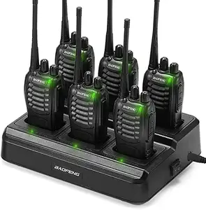 Baofeng-Mini walkie-talkie portátil de larga distancia, Radio de dos vías, antena de largo alcance, 888S, superventas, 6 uds.