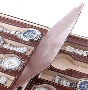 Caja de reloj con cremallera de cuero para mayores, caja de joyería de alta calidad para el hogar, 8 bolsas de almacenamiento - Product Image 5
