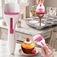Haut bouton coulissant à une touche outil de pâtisserie gâteau farine pâte Distribution Scoop cuisine cuisson Cupcake pâte Scoop libère