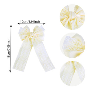 Pinza para el pelo con lazo de colores personalizados Daou, a la moda, para mujer, con clip de resorte, de poliéster, elegante y colorida, accesorio para el cabello de verano. - Product Image 2