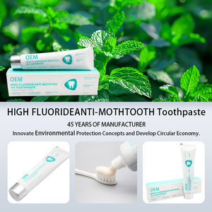 Dentifrice ODM OEM personnalisable contenant du fluorure prévient la <span class=keywords><strong>carie</strong></span> dentaire Anti-<span class=keywords><strong>carie</strong></span> blanchissant Anti-bactérien haleine fraîche - Product Image 2