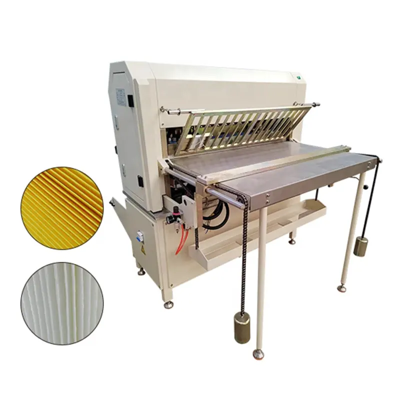 TOPEP high quality manual pleated filter material water air oil Filter Paper Folding Machine