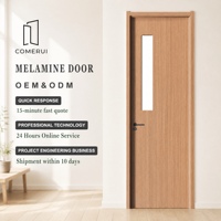 Ensemble complet de portes coulissantes japonaises en bois, porte en bois et verre sur mesure, porte intérieure en mélamine avec panneau en verre