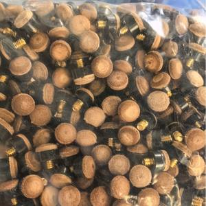 Embout de queue de billard en caoutchouc avec joint en laiton, accessoire de remplacement durable pour queues de billard - Product Image 1