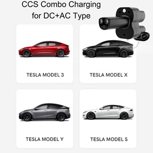 อะแดปเตอร์แปลงหัวชาร์จ EV Connector <span class=keywords><strong>CCS</strong></span> 2 Combo เป็น <span class=keywords><strong>Tesla</strong></span> รองรับการชาร์จ 250 กิโลวัตต์ AC+DC  อะแดปเตอร์หัวชาร์จ CCS2/Type2 มาตรฐานยุโรปสำหรับ <span class=keywords><strong>Tesla</strong></span> ในสหรัฐอเมริกา - Product Image 3