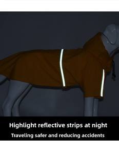 Mode vêtements pour animaux de compagnie élégant réfléchissant chien imperméable pour toutes les tailles chiens fournitures pour animaux de compagnie sans manches conception de manteau pour la marche en plein air - Product Image 5