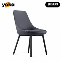 Vente directe usine – Nouvelle chaise de salle à manger moderne en PU, pivotante, empilable, écologique, avec pieds en métal et revêtement personnalisé pour restaurant
