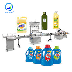 OCEAN Chine Remplisseur de savon liquide pour lave-vaisselle Machine de remplissage de shampooing à quatre têtes automatique pour détergent - Product Image 1