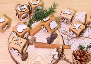 Timbri Playdough in legno su misura in legno naturale con modelli misti timbri giocattoli di pasta per bambini in legno - Product Image 5