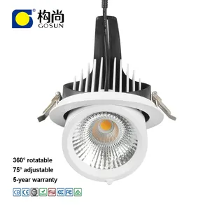 5 inch 20W 2700-5700K CCT tunable 2.4G RC/TUYA APP/DMX/DALI LED gimbal downlight 5 years warranty