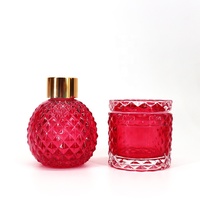 Diffuseur de parfum en verre vintage FENGJUN pour Noël, flacon en verre gravé, 120 ml, bouchon en liège, aromathérapie élégante pour un design unique