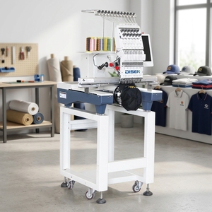 DISEN One Head 12/15 Colours Computerized Embroidery <b>Sewing</b> <b>Machine</b> <b>New</b> Cloth Hat Flat Embroidery <b>Machine</b> <b>Home</b> Use - Product Image 1