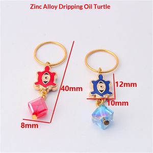 จี้รูปเต่าหยดน้ำมันโลหะผสม 1 ชิ้น สไตล์เกาหลี สำหรับทุกเพศ ใช้ตกแต่งผมเปียแบบดิบๆ กิ๊บติดผม แหวนรัดผม อุปกรณ์ทำเครื่องประดับ DIY - Product Image 3