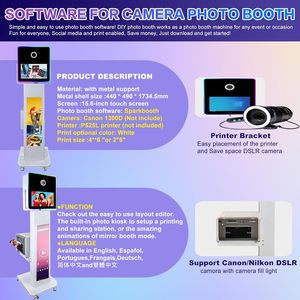 Kim loại cầm tay 29inch quảng cáo Màn hình LCD DSLR máy ảnh Shell Photo Booth vỏ máy kiosk DSLR Photo Booth - Product Image 2